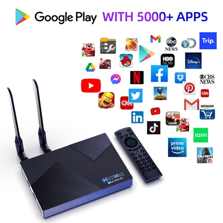 H96 Max V58 Android 12.0 Smart TV Box, 8GB+64GB, Quad-core Cortex-A76 and Quad-core Cortex-A55(EU...