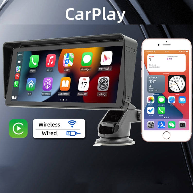 B5313 10.26 inch Portable Car MP5 Player Support CarPlay / Android Auto(Black)