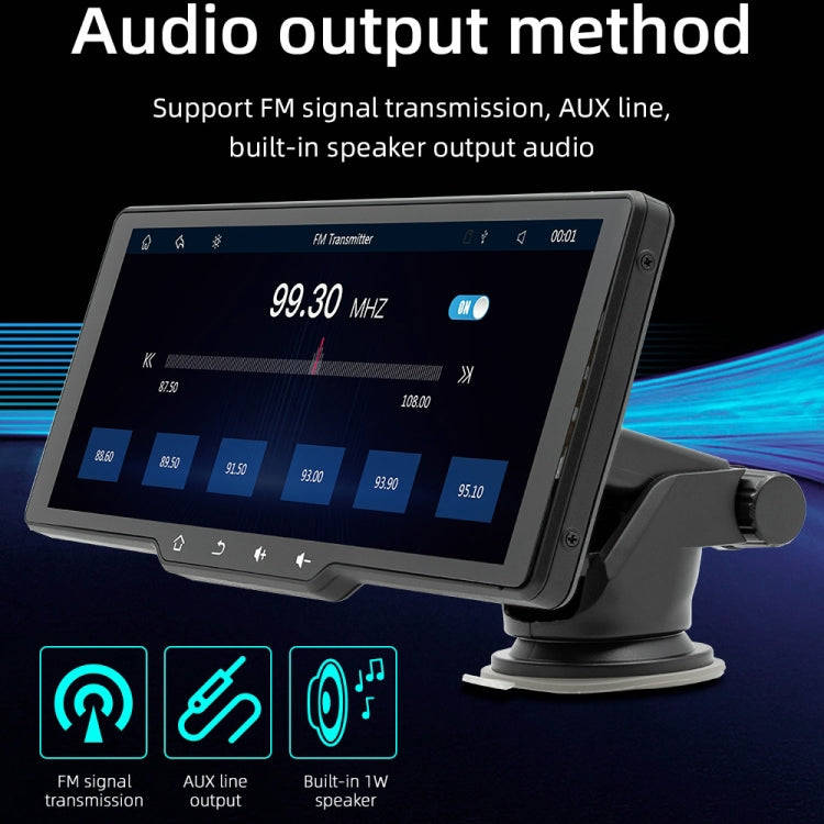 B5314 9.38 inch Portable Car MP5 Player Support CarPlay / Android Auto(Black)