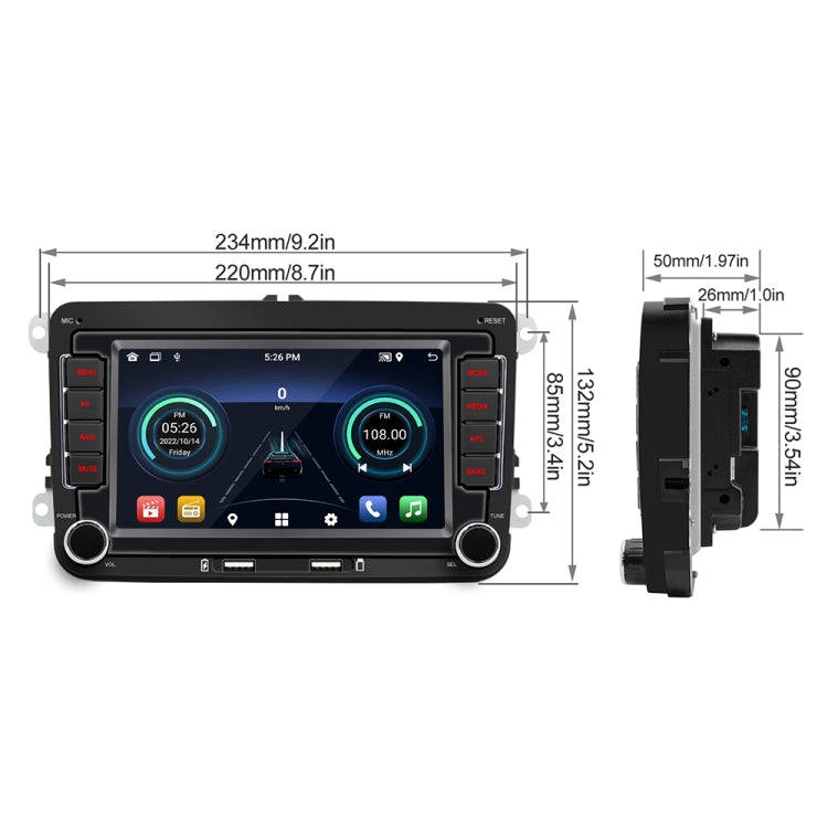 S9070 For Volkswagen 7 inch Portable Car MP5 Player Support CarPlay / Android Auto, Specification...