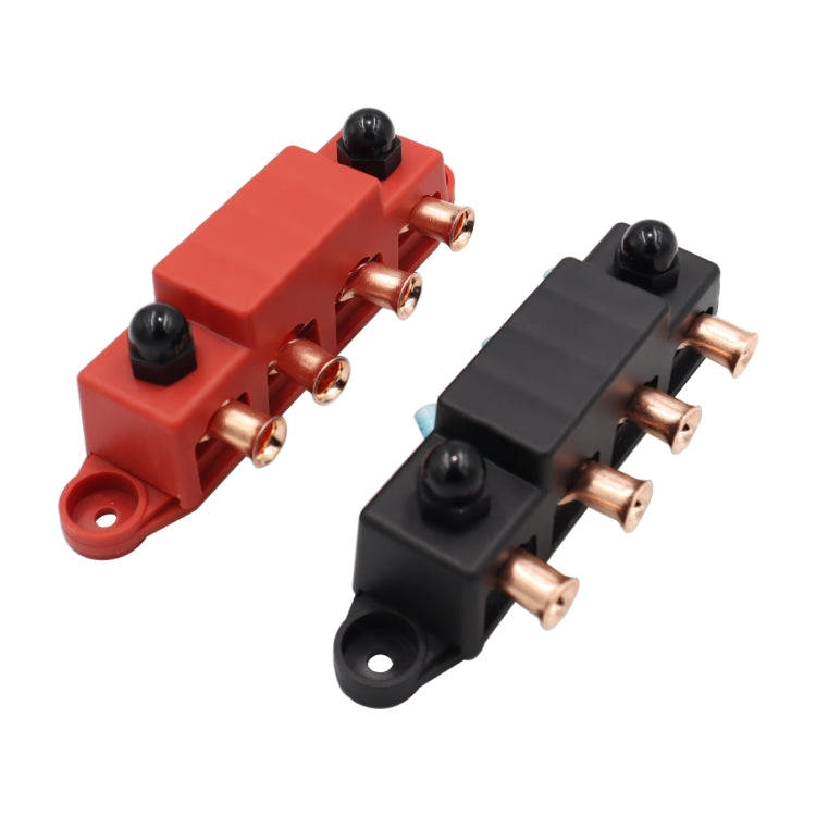 CP-4018 M10+M8 Power Distribution Block Terminal Studs Set with Terminals(Black + Red)