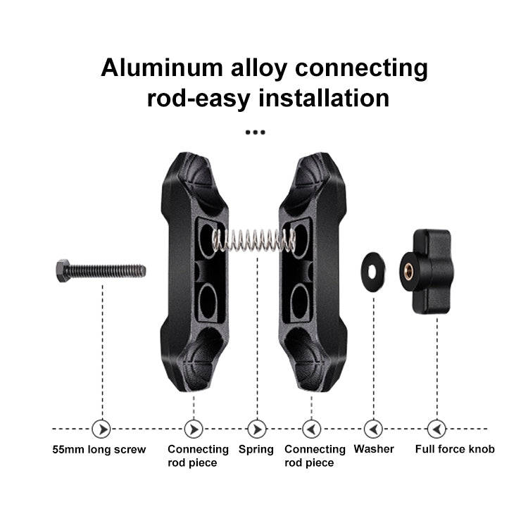 RUIGPRO Crab Clamp Action Camera Bracket Dual-Head Crab x 2 with Selfie Stick