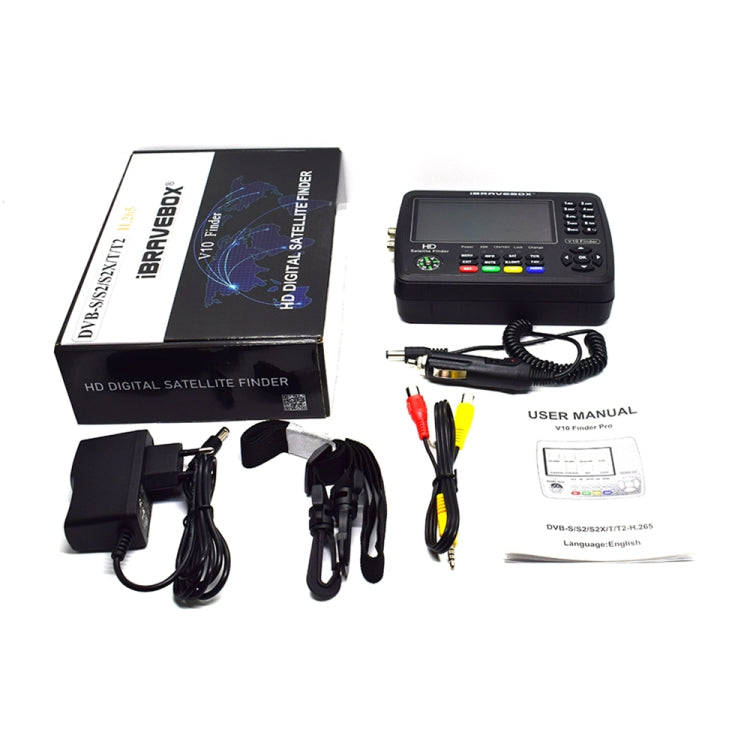 iBRAVEBOX V10 Finder Pro 4.3 inch Display Digital Satellite Meter Signal Finder, Support DVB-S/S2...