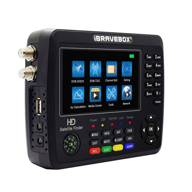 iBRAVEBOX V10 Finder Pro+ 4.3 inch Display Digital Satellite Meter Signal Finder, Support DVB-S/S...