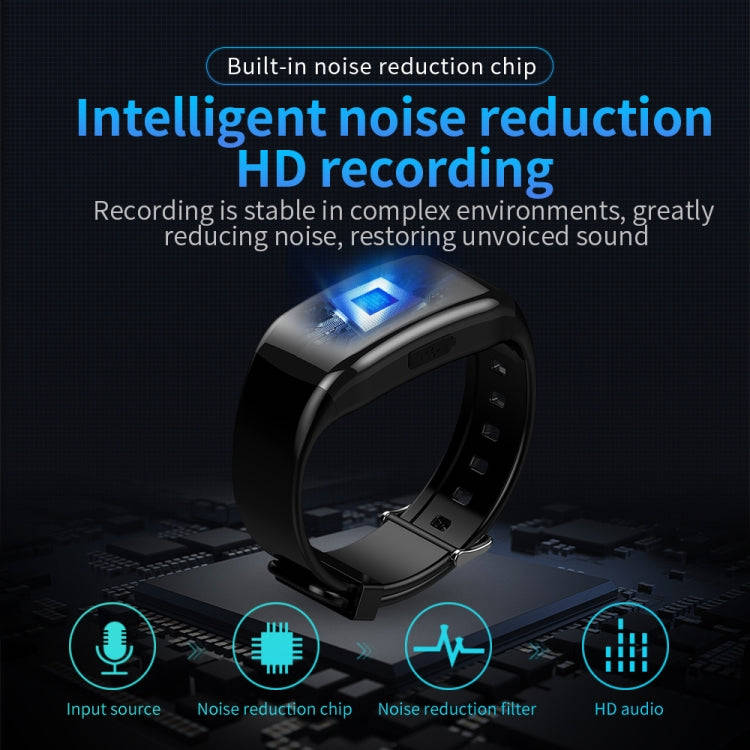 JNN C5 HD Noise Reduction Smart Recording Electronic Bracelet, Capacity:64GB