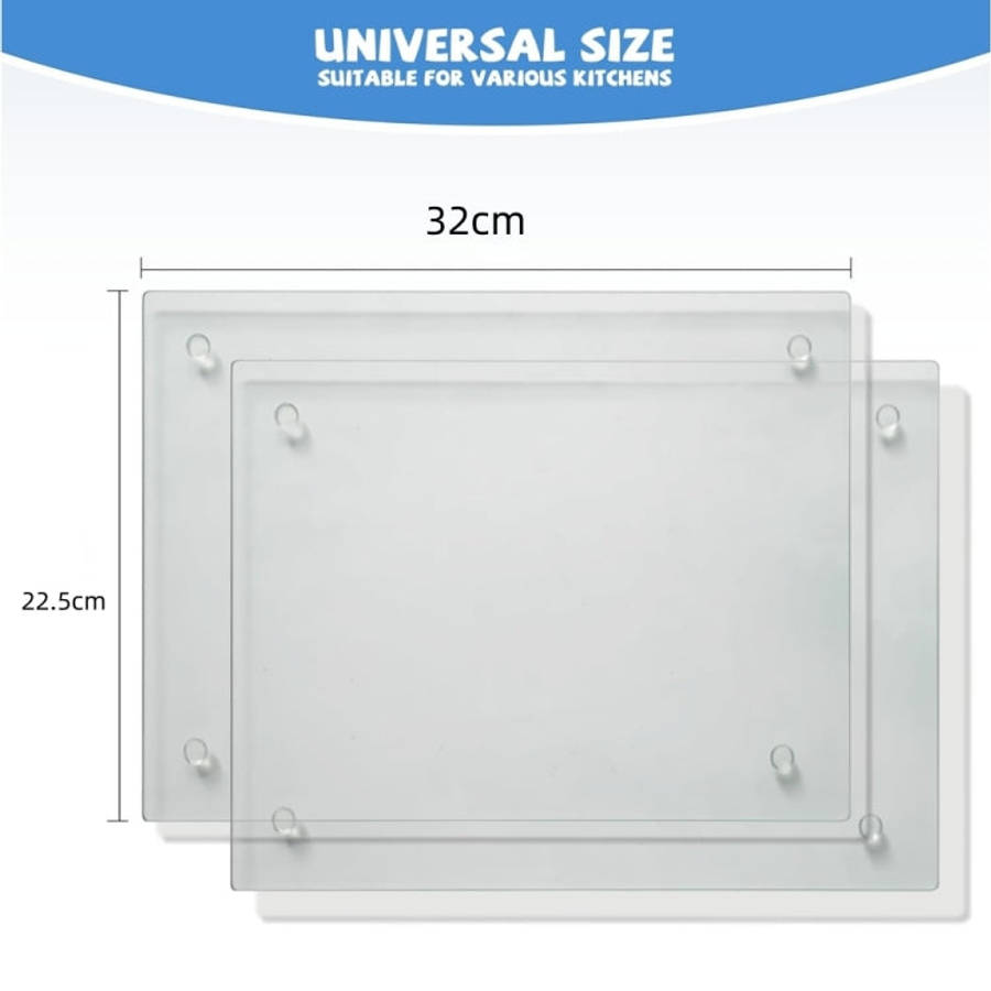 YX078 2pcs / Set Transparent Acrylic Non Slip Cutting Board