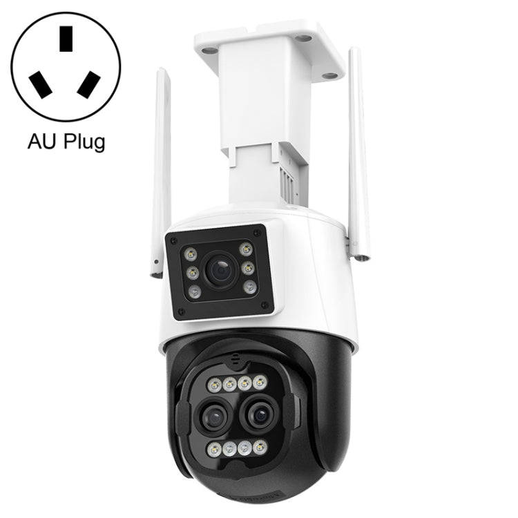 QX103 Humanoid Recognition AI Alarm WiFi Dome Triple IP Camera(AU Plug)