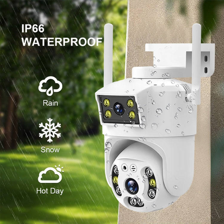 QX106 2MP Outdoor Waterproof WiFi Dual Lens Surveillance Camera(EU Plug)