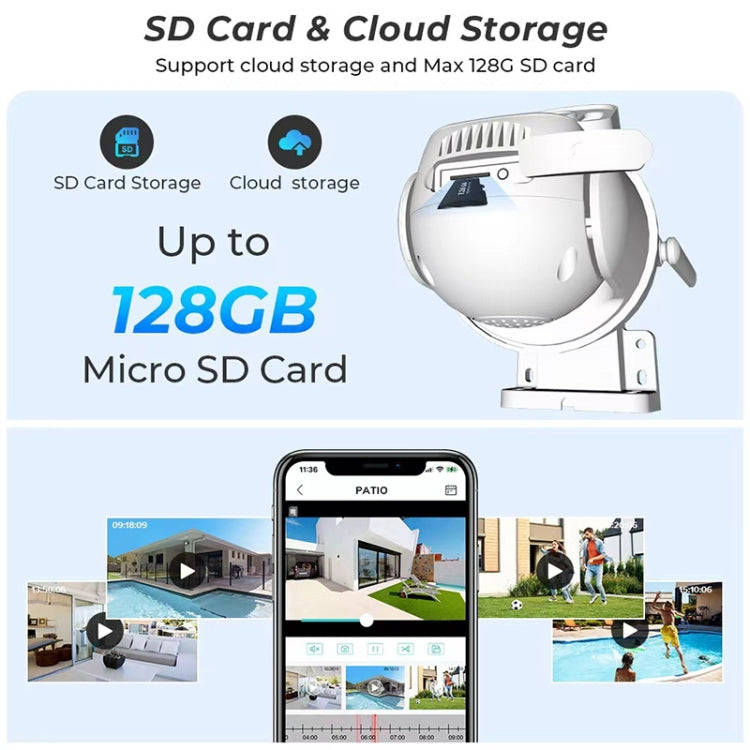 QX95 6MP WiFi Dual Camera Supports Two-way Voice Intercom & AI Recognition(EU Plug)