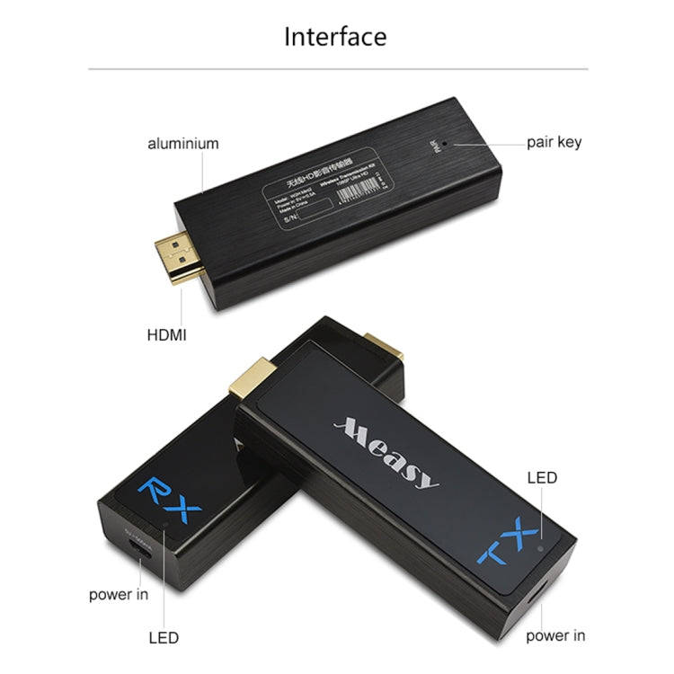 Measy W2H Nano 1080P HDMI 1.4 3D Wireless HDMI Audio Video Transmitter Receiver Extender, Transmi...