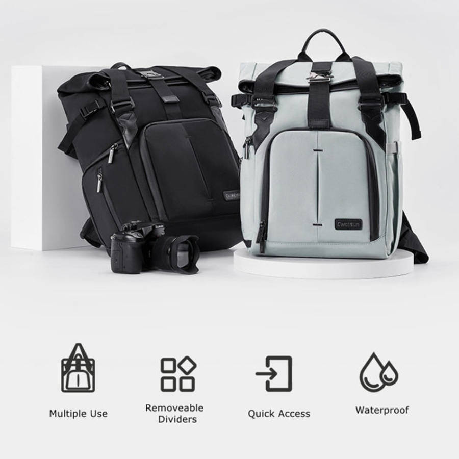 Cwatcun D95 Large Capacity Photography Backpack Shoulders Laptop Camera Bag, Size:27 x 37 x 16cm(...
