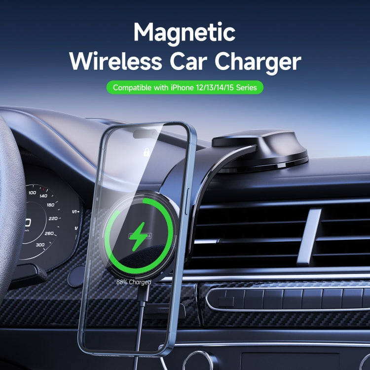 DUZZONA V3 15W Car Magnetic Wireless Charger Phone Holder(Black)