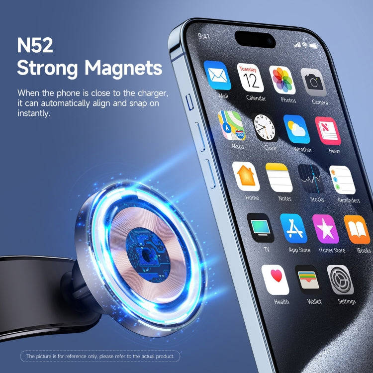 DUZZONA V3 15W Car Magnetic Wireless Charger Phone Holder(Black)