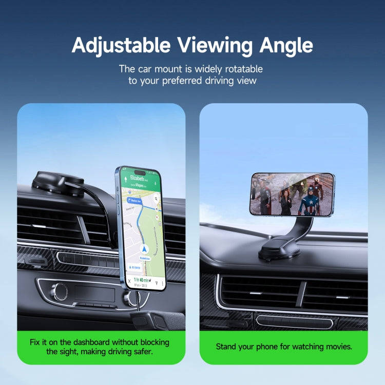 DUZZONA V3 15W Car Magnetic Wireless Charger Phone Holder(Black)