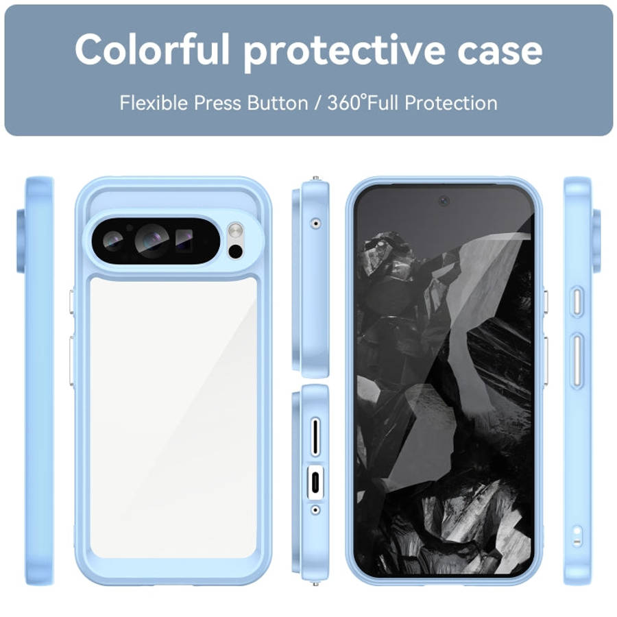 For Google Pixel 9 Pro XL Colorful Series Acrylic Hybrid TPU Phone Case(Blue)