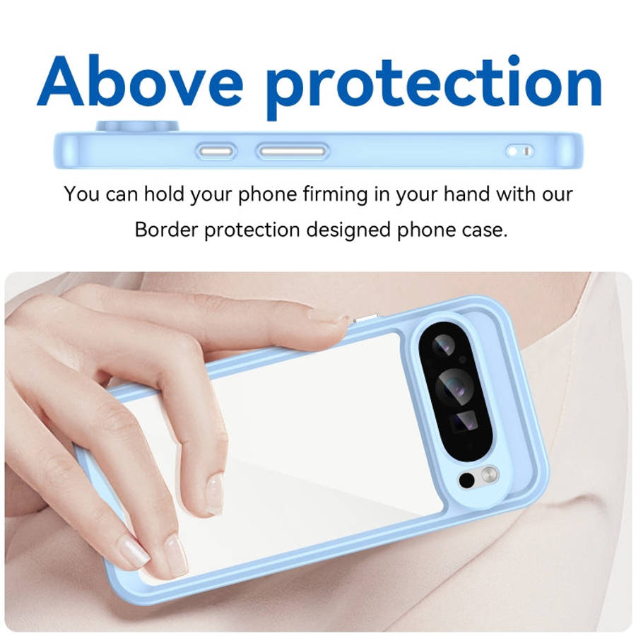 For Google Pixel 9 Pro XL Colorful Series Acrylic Hybrid TPU Phone Case(Blue)