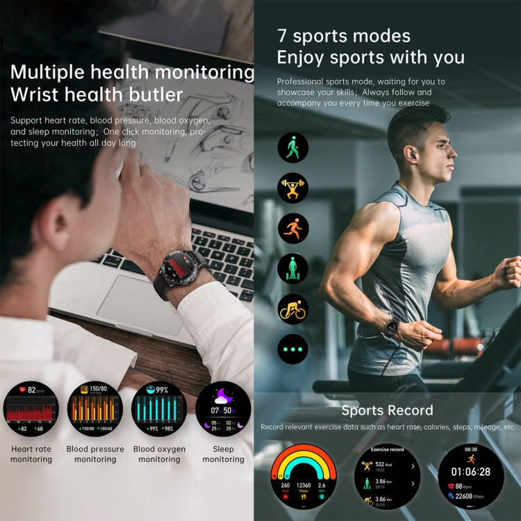 X10 Headphones Smart Watch 1.39 inch Waterproof Bracelet, Support Bluetooth Call / NFC / Heart Ra...