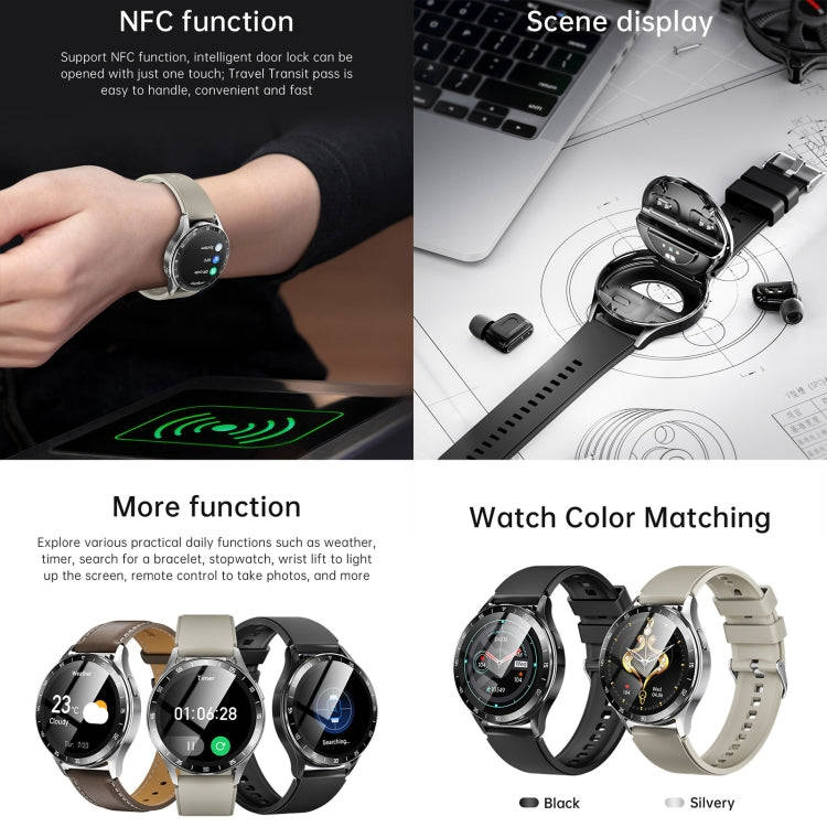 X10 Headphones Smart Watch 1.39 inch Waterproof Bracelet, Support Bluetooth Call / NFC / Heart Ra...