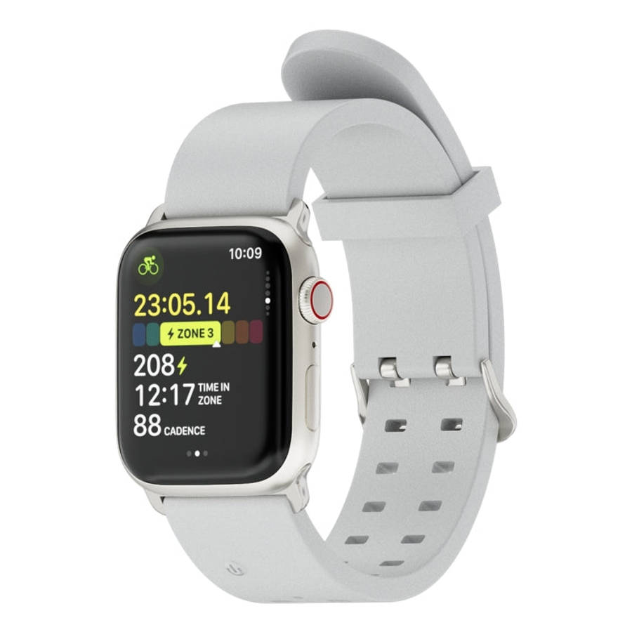 For Apple Watch Series 6 44mm Luminous Colorful Light Silicone Watch Band(Light Grey)