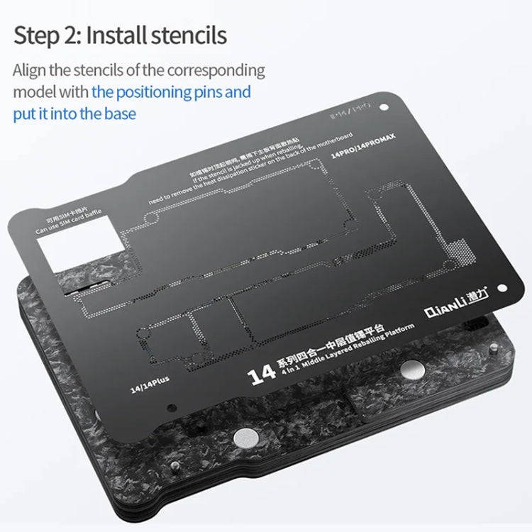 Qianli Magnetic Middle Layer BGA Reballing Platform For iPhone 14 Series