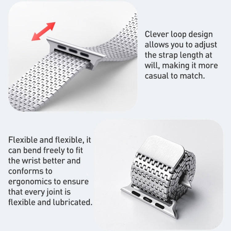 For Apple Watch 38mm Milanese Loop Magnetic Clasp Stainless Steel Watch Band(Gold)
