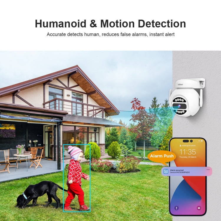 SriHome SH047 4MP IP66 Waterproof Motion Detection Night Vision WiFi HD Camera(AU Plug)