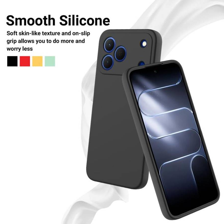 For ZTE Blade V80 Pro 4G Solid Color Liquid Silicone Dropproof Full Coverage Phone Case(Black)