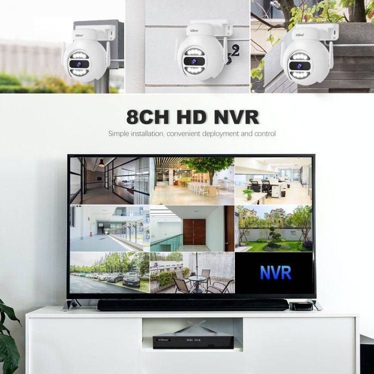 SriHome NVS001E-IPC047 Ultra HD 4 Channel WiFi Network Video Recorder Set(US Plug)