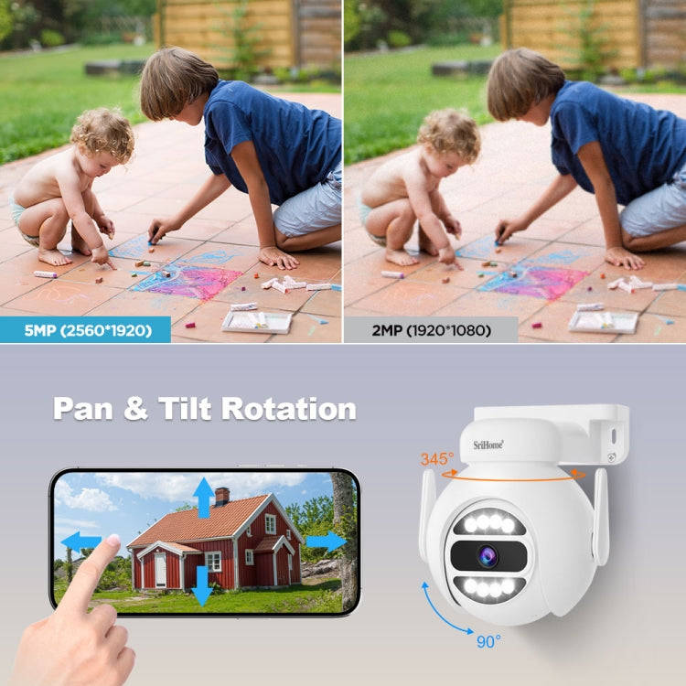SriHome NVS001E-IPC047 Ultra HD 4 Channel WiFi Network Video Recorder Set(EU Plug)