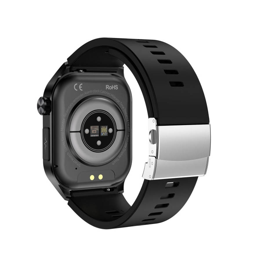 ET580 2.04 inch AMOLED Screen Sports Smart Watch Support Bluetooth Call /  ECG Function(Black But...
