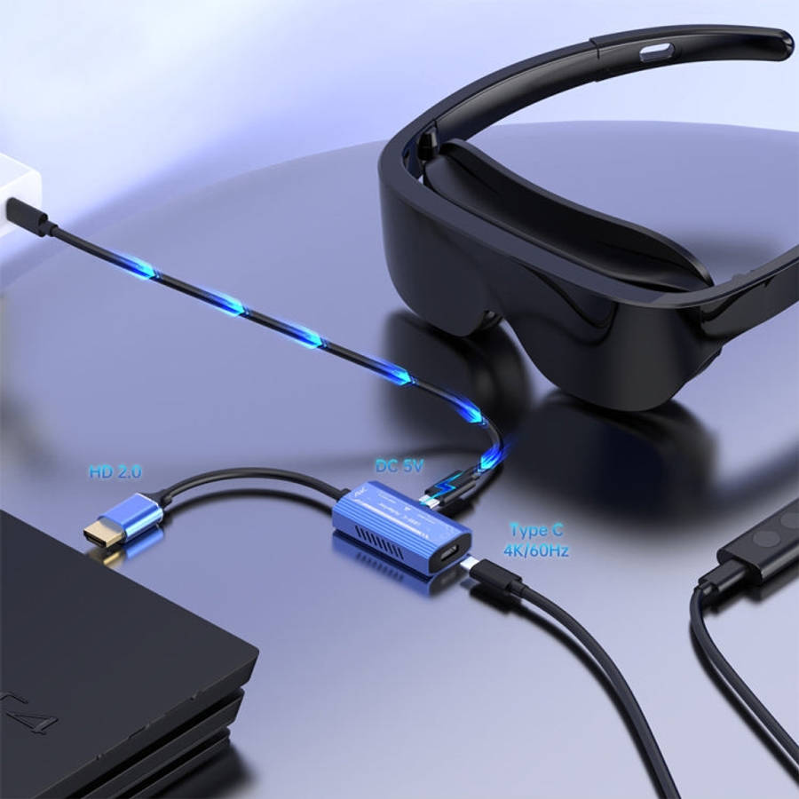H161 4K 60HZ HDMI to Dual USB-C/Type-C Video Adapter Cable