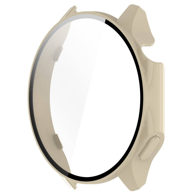 For OnePlus Watch 2 / OPPO Watch X PC + Tempered Film Integrated Watch Protective Case(Ivory White)