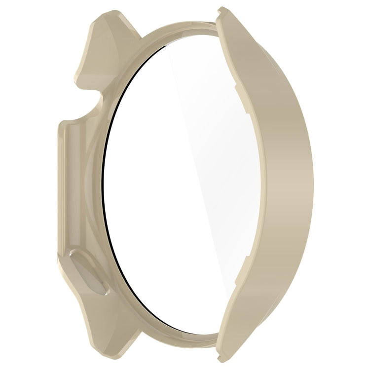 For OnePlus Watch 2 / OPPO Watch X PC + Tempered Film Integrated Watch Protective Case(Ivory White)