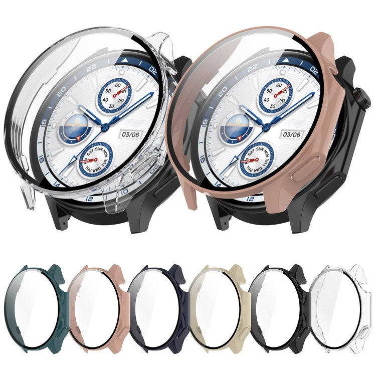 For OnePlus Watch 2 / OPPO Watch X PC + Tempered Film Integrated Watch Protective Case(Transparent)