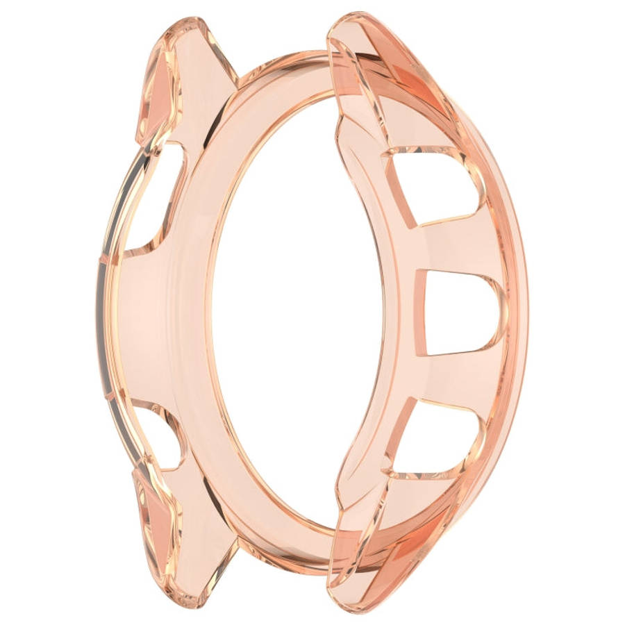 For Garmin Forerunner 165 / 165 Music Half Pack Hollow TPU Watch Protective Case(Transparent Pink)