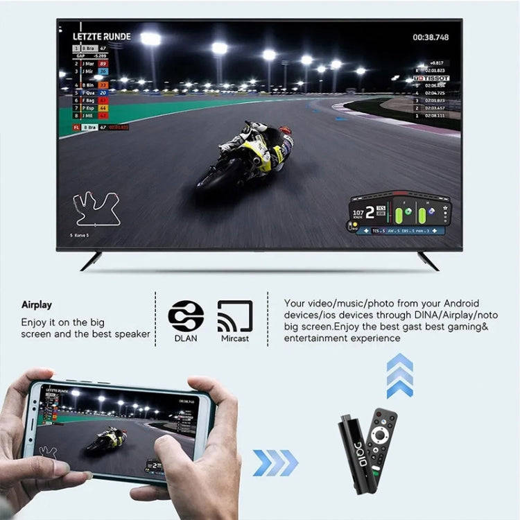 LEMFO DQ10 Allwinner H618 Quad Core ARM Cortex A53 8K HD Android TV Stick, RAM:2GB+16GB(AU Plug)