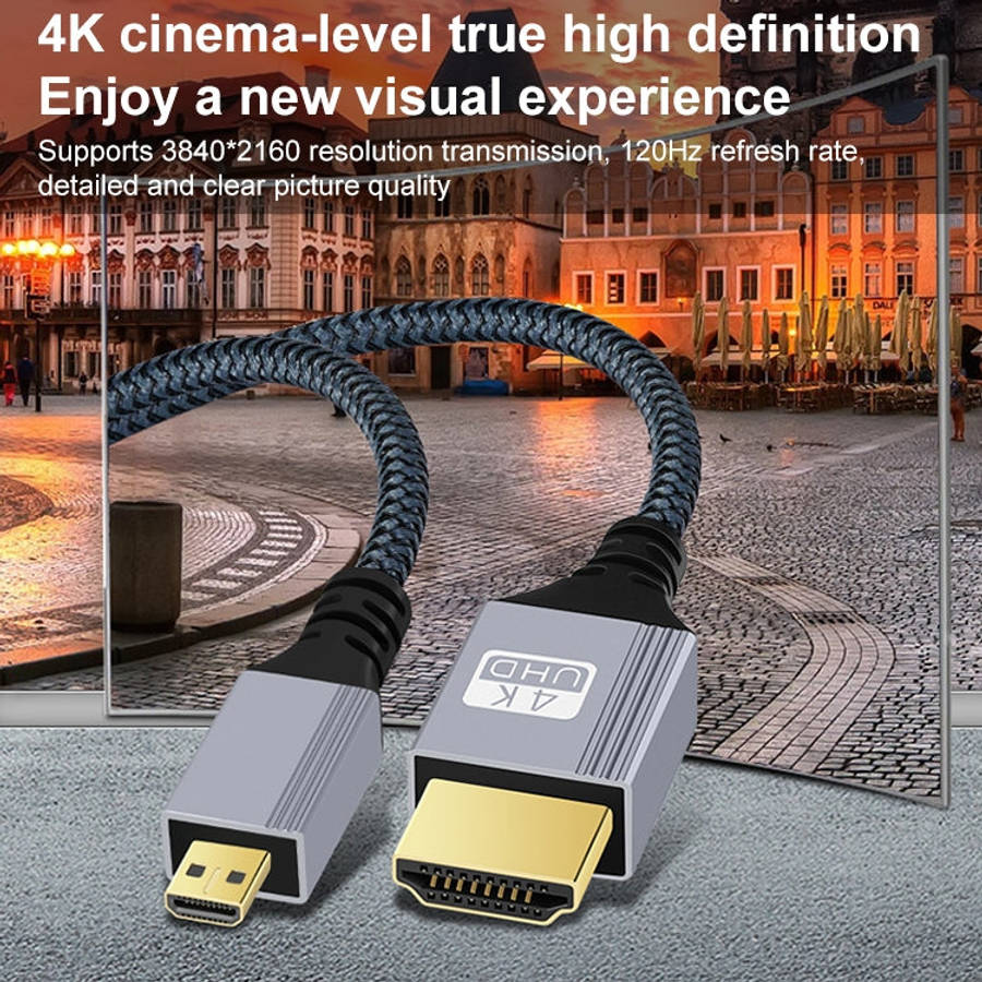 HDTV to Micro HDTV 4K 120Hz Computer Digital Camera HD Video Adapter Cable, Length:3m