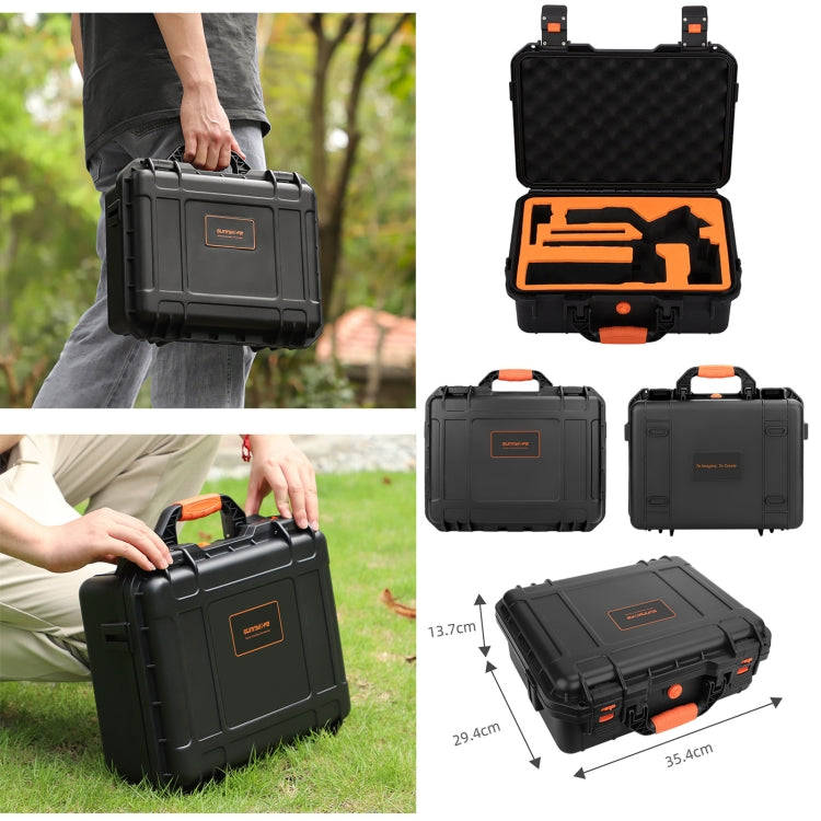 For DJI RS 4 Sunnylife Safety Carrying Case Waterproof Hard Case Box(Black)