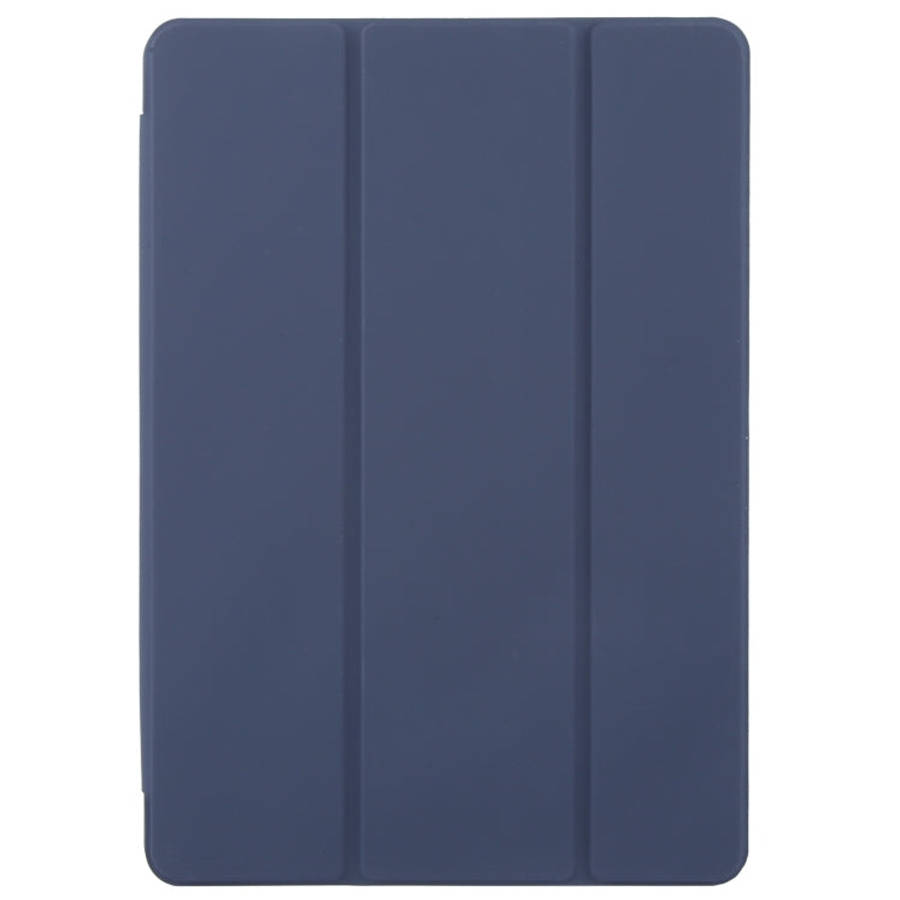 For Huawei MatePad Pro 13.2 Tri-fold Silicone Leather Tablet Case(Dark Blue)