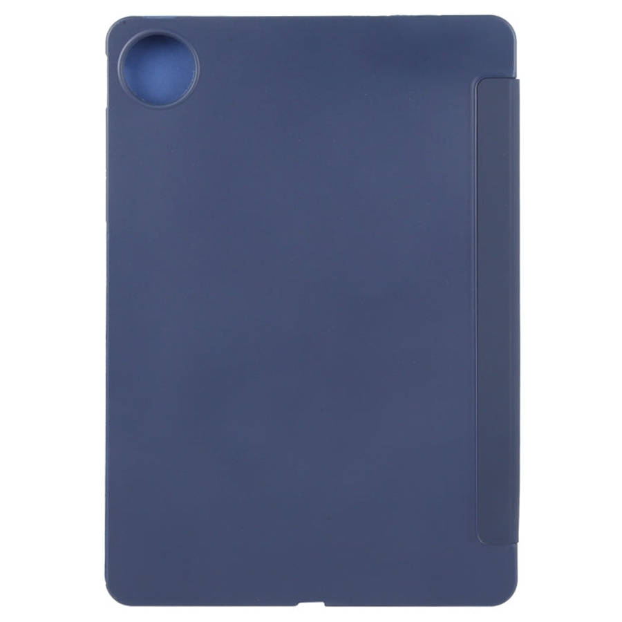 For Huawei MatePad Pro 13.2 Tri-fold Silicone Leather Tablet Case(Dark Blue)