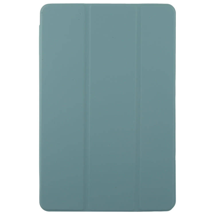 For Huawei MatePad SE 11 2024 Tri-fold Silicone Leather Tablet Case(Dark Green)