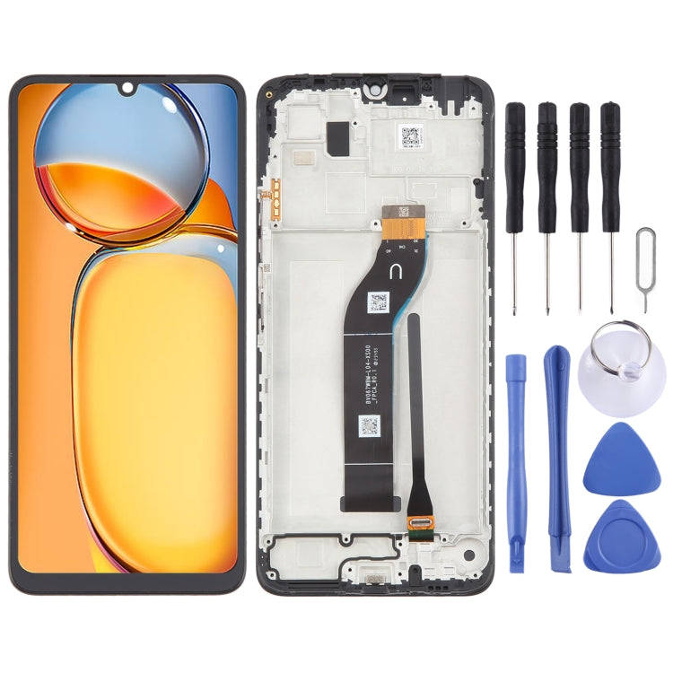 For Xiaomi Redmi 13C 4G Original IPS Material LCD Screen Digitizer Full Assembly with Frame