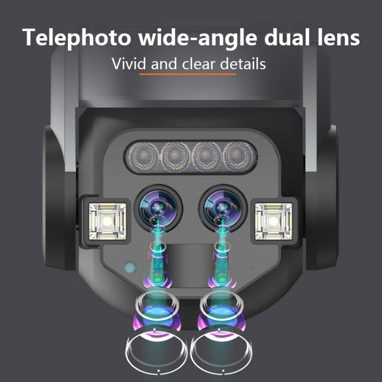 Q820 6MP 10X Binocular Zoom Dual Light Source Outdoor IP67 Waterproof WiFi Camera(EU Plug)