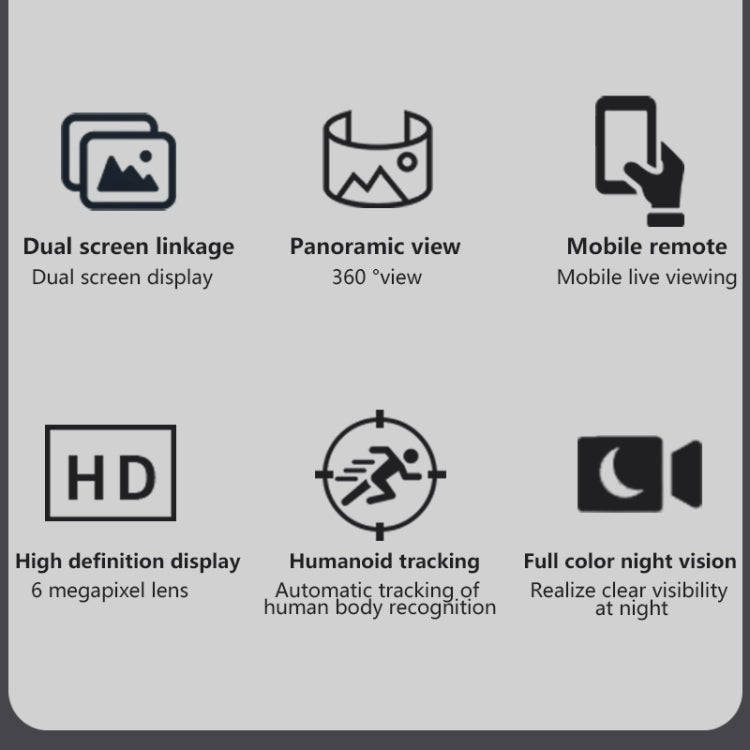 Q820 6MP 10X Binocular Zoom Dual Light Source Outdoor IP67 Waterproof WiFi Camera(EU Plug)