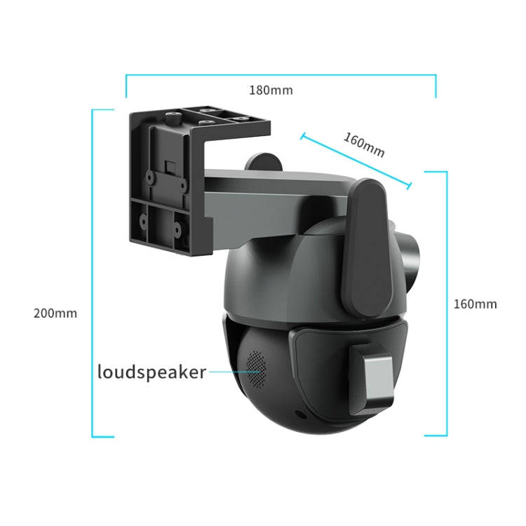 Q821 4MP Binocular Zoom Dual Light Source Outdoor IP67 Waterproof WiFi Camera(EU Plug)