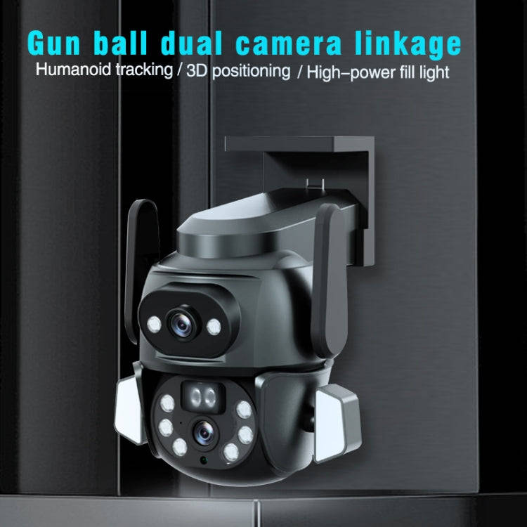 Q821 4MP Binocular Zoom Dual Light Source Outdoor IP67 Waterproof WiFi Camera(AU Plug)
