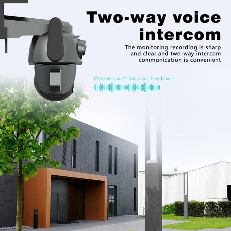 Q821 4MP Binocular Zoom Dual Light Source Outdoor IP67 Waterproof WiFi Camera(EU Plug)
