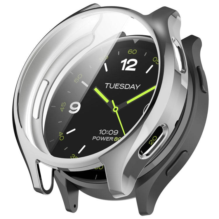 For Xiaomi Watch 2 Full Coverage TPU Electroplated Watch Protective Case(Silver)