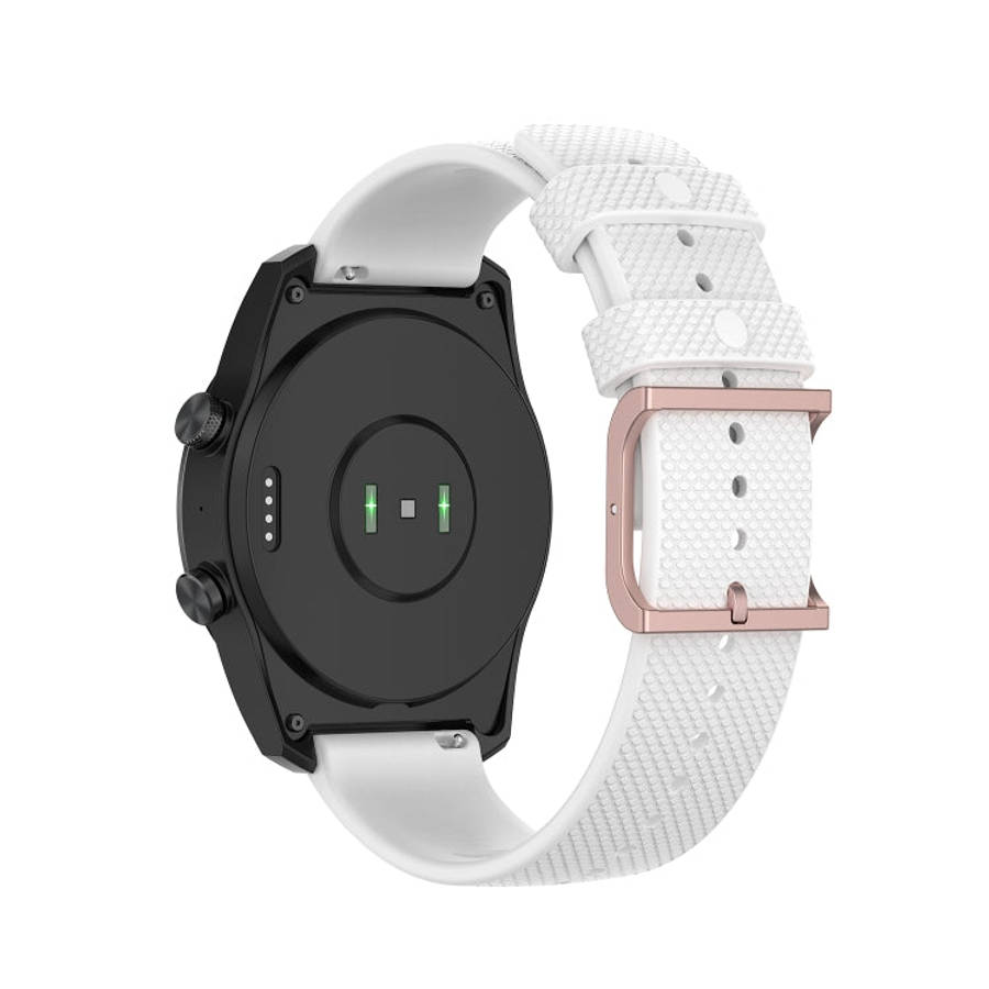 For Ticwatch Pro 2020 / Ticwatch GTX 22mm Dot Texture Watch Band(White)