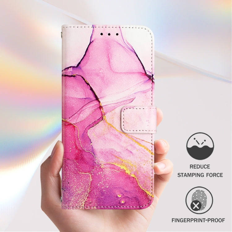 For OnePlus Ace 2V / Nord 3 PT003 Marble Pattern Flip Leather Phone Case(Pink Purple Gold)